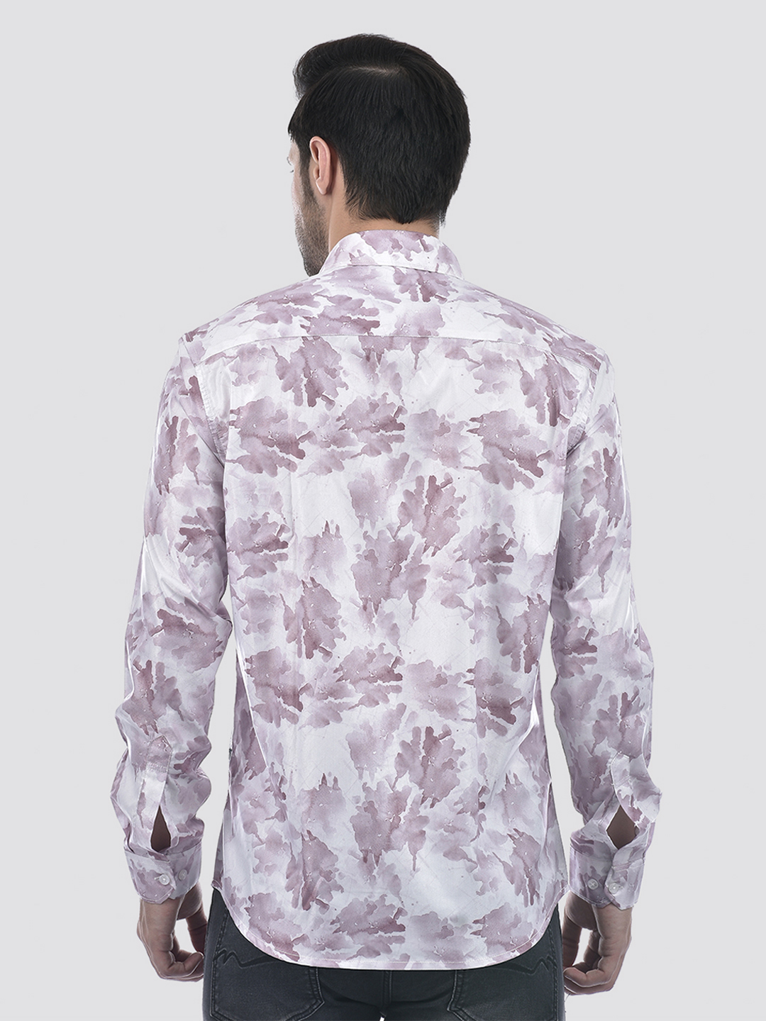Numero Uno Men Abstract Purple Shirt